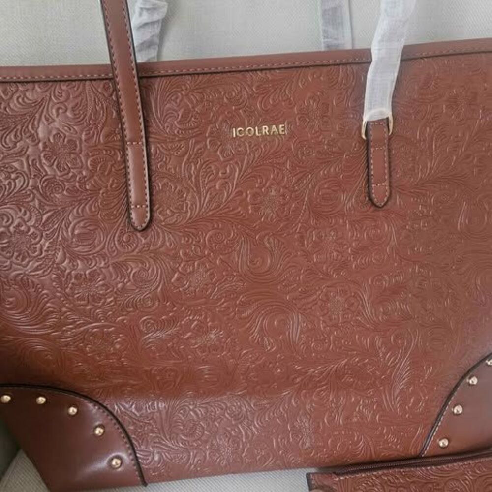 ICOLRAE Women's Brown Leather Shoulder‎ Purse - Picture 10 of 10